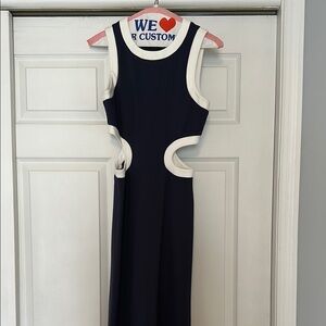 STAUD Blue and White Women's Dress